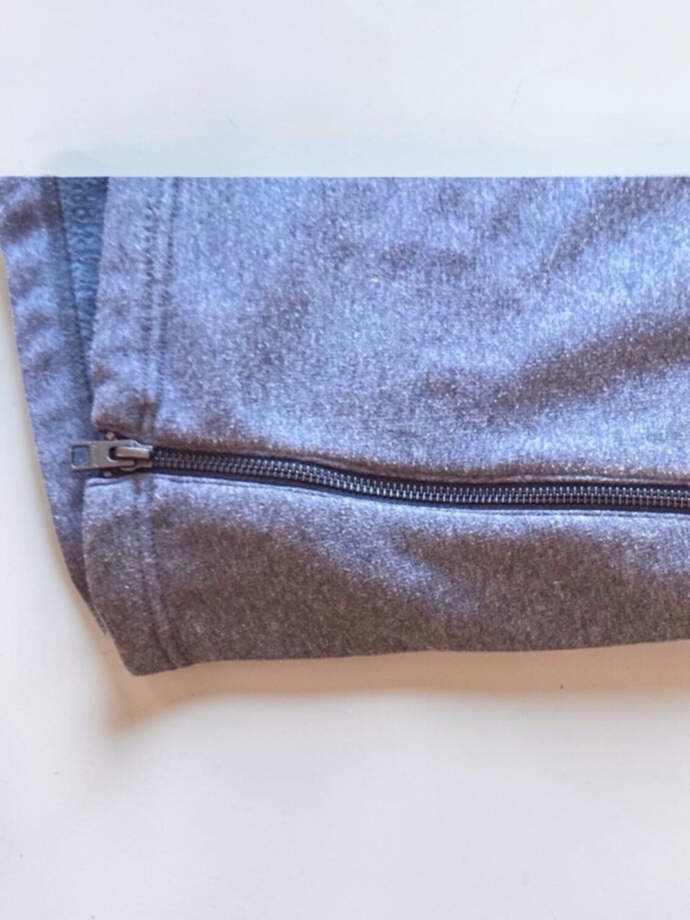 Athleta Cowl Neck Pullover Sweatshirt Charcoal Gray Fleece Lined Side Zip Size L - Picture 5 of 9